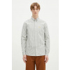 Bavlnená košeľa Fred Perry pánska, zelená farba, regular, s golierom button-down, M6574.X89