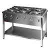 KROMET Voľne stojaci plynový varič 6-horák, 1200x700x850 mm | KROMET, 000.KG-6M