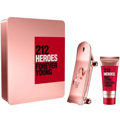 Carolina Herrera 212 Heroes Forever Young For Her SET: Parfumovaná voda 80ml + Telové mlieko 100ml pre ženy