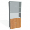 Policová skriňa Drive, 80x185x42 cm, jelša/sivá