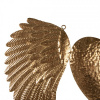 Clayre & Eef Zlatá nástenná dekorácia anjelské krídla so srdcom Angel Wings - 74*1*63 cm - Clayre & Eef