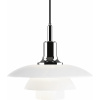 Závesná lampa PH so skleneným tienidlom 33 cm chróm