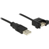 Delock USB kábel USB 2.0 USB-A zástrčka, USB-A zásuvka 1.00 m čierna 85106; 85106
