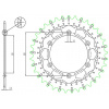 oceľová-nerezová rozeta SUN8-3631-50, SUNSTAR (50 zubov) Beta, Gas Gas,Husqvarna