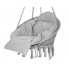 Zahradní houpačka čapí hnízdo s XXL polštářem, šedé 120kg (9121604)