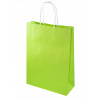 OUTLETOVÁ PAPIEROVÁ TAŠKA 24x10x36 cm ZELENÁ NA BALENIE DARČEKOV 25 ks