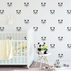 Samolepky - Medvedíky panda farebný variant: čierna