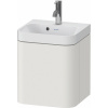 DURAVIT Happy D.2 Plus c-shaped závesná skrinka s nábytkovým umývadielkom s otvorom, 1 dvierka, pánty vpravo, 400 x 360 x 480 mm, nordická biela matná lakovaná, HP4344O39390000