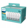 Žiarovka, žiarivka - 6x E27 Bulb Philips LED 9W = 60W 2700K A60 (6x E27 Bulb Philips LED 9W = 60W 2700K A60)