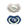 Canpol babies Set symetrických silikónových cumlíkov Light touch 0-6 m Sleepy koala Modrý