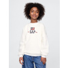 GAP Detská oversize mikina Biela S Biela Biela