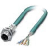 Phoenix Contact 1424148 RJ45 sieťové káble, prepojovacie káble S/FTP 1.00 m zelená 1 ks; 1424148