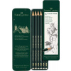 Faber-Castell Castell 9000 Art Set - sada grafitových ceruziek - 6 ks - plechová krabička