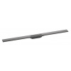 Hansgrohe RainDrain Flex - Lineárny sprchový žľab s nerezovým roštom 1200, ku stene, skrátiteľný, kefovaný čierny chróm 56054340