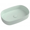 ISVEA - INFINITY OVAL keramické umývadlo na dosku, 55x36cm, zelena mint 10NF65055-2T