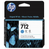 HP 712 Atramentová náplň azúrová
