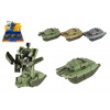 Teddies Transformer tank/robot plast 14cm na zotrvačník 3 farby 9ks v boxe