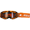 LS2 AURA ENDURO SÉRIES GOGGLE BLACK HV ORANGE WITH CLEAR VISOR