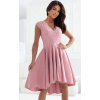 Púdrovo ružové spoločenské šaty LEA 300-7 XL