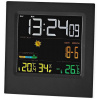 NEDIS meteostanica WEST404B/ vnútorné a vonkajšie/ digitálny/ bezdrôtový senzoru počasia/ predpoveď počasia/ čas/ LED/ budík