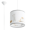 Sollux Lighting Detské závesné svietidlo Kitty, 1x plastové tienidlo so vzorom, (fi 30 cm)