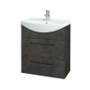 Dreja Umývadlová skrinka TAKE IT SZZ2 65 - D16 Tmavý betón / Úchytka T06 / D16 Tmavý betón