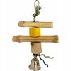 Hračka pre vtáky Terra International z bambusu so zvončekom 18 x 13 cm