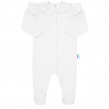 Dojčenský bavlnený overal New Baby Stripes biely - 68 (4-6m)