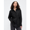 GAP Oversize koszula z popeliny z logo Big Shirt Čierna S Čierna Čierna