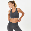 USA Pro Seamless Crop Sports Bra Charcoal 6 (34)