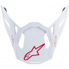ALPINESTARS šilt pre prilby SUPERTECH S-M10 DYNO biela/červená lesklá