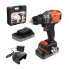 BLACK+DECKER Náradie - 18V AKU vŕtací skrutkovač, 2x aku 2,0 Ah Li-Ion, nabíjačka BLD682D2XK-QW