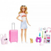 Mattel - Bábika Barbie a doplnky Cestovný set so šteniatkom