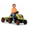 Smoby traktor na šliapanie Claas Farmer XL Žaba s prívesom zelený