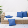 Polštáře na pohovku 4 ks královsky modré 50 x 50 cm textil Modrá 360391