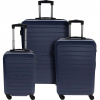 Sada plastových cestovných kufrov 3 ks 50 / 60 / 70 cm tmavomodrá