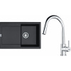 Set Franke G258O (dřez MRG 611 Onyx + baterie FS 3229.031 LINA NEW Chrom) 114.0700.718