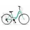 Mestsky bicykel - Bicykel 26 Kands Laura 1x6 Tyrkysová a biela matka 15 (Bicykel 26 Kands Laura 1x6 Tyrkysová a biela matka 15)