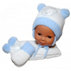 BABY NELLYS Sada - čiapočka, šál a rukavičky - Macko s bambulkami Baby Nellys 8596309003375