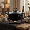 Keramický hrniec / polievková misa s ohrievačom MODERNÁ KUCHYŇA 1,2 l