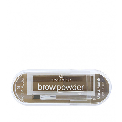 Essence Brow Powder set pro úpravu obočí 01 Light & Medium 2,3 g