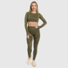 Bezšvová fitness súprava Iron Aesthetics Rift, zelená
