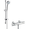 HANSGROHE Croma nástenný sprchový termostat Ecostat Comfort, ručná sprcha Vario 4jet EcoSmart priemer 100 mm, sprchová tyč 65 cm, jazdec, miska na mydlo a sprchová hadica 160 cm, chróm, 27032000