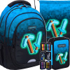 Batoh Astrabag Blue Pixel + 2 ďalšie produkty (SET BOHATOV, ŠKOLSKÉ ŠKOLSKÉ TAŠKY PRE CHLAPECKA, KILOF PIXELE VRECKO, PUZDRO)