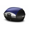Topcase - s farebným krytom SHAD SH45 modrá (SH45 kufr s velkou kapacitou pro 2 helmy. Opěrka, brzdové světlo, vnitřní taška a barevné kryty dostupné. Včetně plotny.)