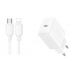 Joyroom JR-TCF20, USB-C PD 20W + kábel 1m USB-C/Lightning, biela
