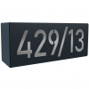Domové číslo tabuľka lakovaná 7 Velikost: 10 x 24 x 7(ohyb) cm (M), Odstín: RAL 7016 - Antracit, Ohyb: Na levé straně od čísla