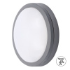 Solight LED vonkajšie osvetlenie so senzorom Siena, sivé, 20W, 1500lm, 4000K, IP54, 23cm WO781-G-M