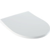 GEBERIT iCon WC sedadlo s automatickým pozvoľným sklápaním - Softclose, úzky dizajn, z Duroplastu, biela, 574950000