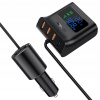 Acefast nabíjačka do auta 90W USB Typ C / 3x USB / zásuvka zapaľovača,